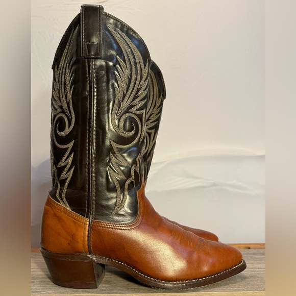 Men’s Cowboy Boots Texas Brand Size 9.5 D Style 9911 Made In The USA - Picture 2 of 16